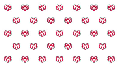 Fresno City College Ram Logo Pattern