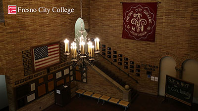 Photo of the library foyer