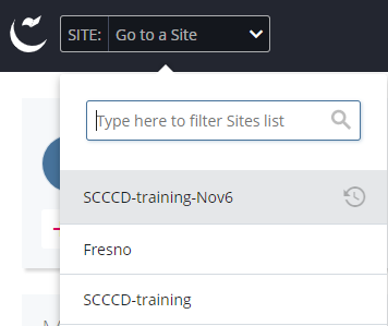 site menu