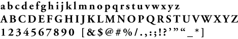 Adobe Garamond Bold Sample